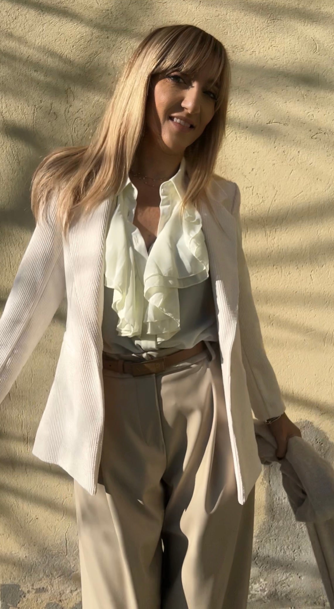 Camicia voile con ruches