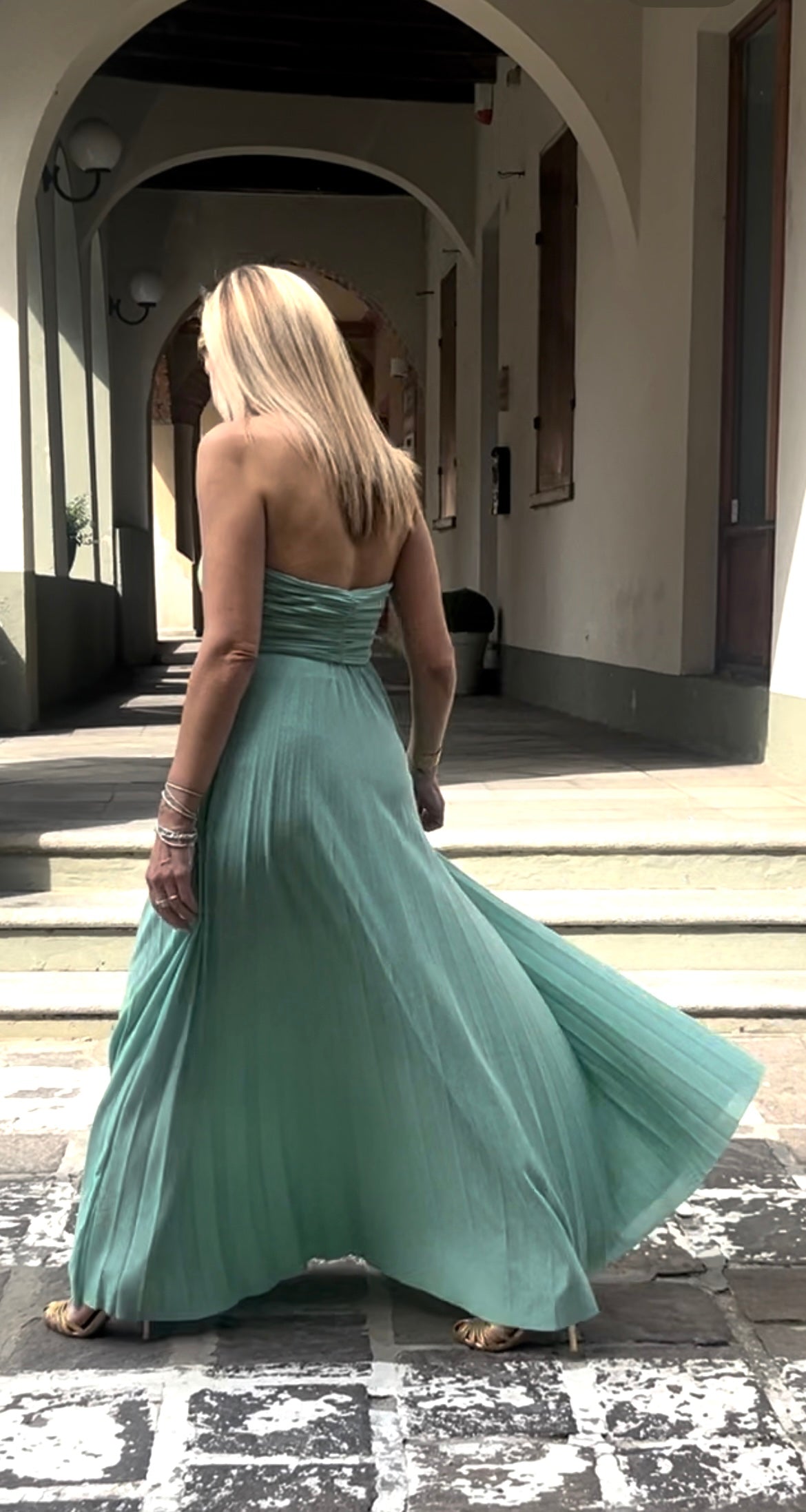 Plissè Abiti Donna Vicolo VICOLO ABITO LUNGO PLISSE MONOSPALLA