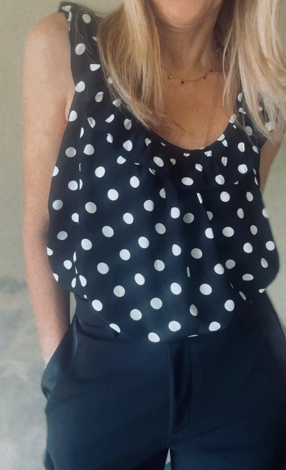 Blusa pois con ruches - Artlove